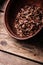 Rhubarb seeds in bowl