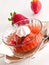 Rhubarb strawberries compote