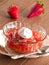 Rhubarb strawberries compote