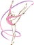 Rhymic gymnast with a ribbon