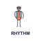 rhythm musician icon. Element of music style icon for mobile concept and web apps. Colored rhythm music style icon can be used for