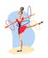 Rhythmic female gymnastics with hoops on white