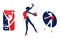 Rhythmic gymnastic sportsmen, sports icons, sports logos.