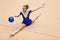 Rhythmic Gymnastics Girl Ball Control Dance