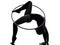 Rhythmic Gymnastics with hula hoop woman silhouette