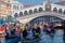 Rialto bridge Carnival masks venice historic city with its canals