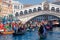 Rialto bridge Carnival masks venice historic city with its canals