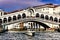 The Rialto bridge and a vaporetto, postcard from Venice