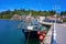 Ribadesella port fisherboat in Asturias Spain