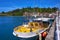 Ribadesella port fisherboat in Asturias Spain