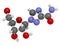 Ribavirin antiviral drug molecule. Used in treatment of hepatitis C virus infections and of viral hemorrhagic fevers