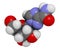 Ribavirin antiviral drug molecule. Used in treatment of hepatitis C virus infections and of viral hemorrhagic fevers