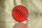 Ribbed red Christmas bauble