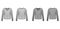 Ribbed V-neck knit sweater technical fashion illustration with long sleeves, oversized body