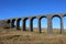 Ribblehead viaduct showing 7 arches and piers