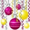 Ribbon and Bauble Christmas Card