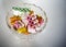 Ribbon Candy Fills Scalloped Crystal bowl.