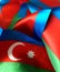 Ribbon of the flag of Azerbaijan. Baku