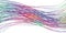 Ribbon flow color swirl strokes. Wave sea isolated random lines. Wires as hair beam sheaf