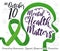 Ribbon forming a Head and Doodles Promoting Healthy Mental Habits, Vector Illustration