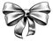 Ribbon Gift Bow Vintage Woodcut Engraved Etching