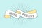 Ribbon with inspirational text Think Positive