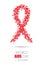 Ribbon from little colorful hearts, AIDS world day symbol. Vector illustration.