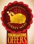 Ribbon Promoting Premium Quality Turkey Meat for Thanksgiving, Vector Illustration