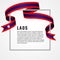 ribbon shape laos flag background template