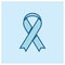 Ribbon Simple Blue Health Icon Vector Ilustration