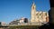 The Ribera market and the church of San Anton of Bilbao seen from the river