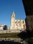 The Ribera market and the church of San Anton of Bilbao seen from the river