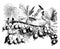 Ribes Oxyacanthoides vintage illustration
