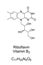 Riboflavin vitamin B2 chemical structure and skeletal formula