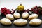 Ricciarelli, almond cookies originating from Siena, Tuscany, Italy.