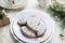 Ricciarelli pastries, typical Sienese Christmas sweet.