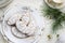 Ricciarelli pastries, typical Sienese Christmas sweet.