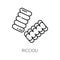 Riccioli outline icon, homemade pasta type