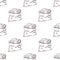 Rice bag seamless pattern. Hand drawn bag of cereals or flour backdrop