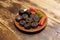 Rice blood sausage is a type of blood sausage that contains rice inside