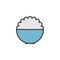 Rice bowl filled outline icon