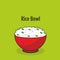 Rice bowl vector illustration