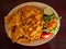 Rice with chicken, the typical meal of Costa Rica