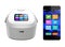 Rice cooker and smart phone on white background