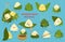 Rice dumpling characters. Dragon boat festival, asian cute dumplings food. Chinese cartoon zongzi and leaves, festive