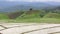 Rice Farm On Hill And Old Cottage Of Thailand (pan handheld shot)