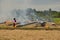 Rice field burning in Cambodia