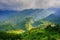 Rice fields on terraced in rainny season at SAPA, Lao Cai, Vietnam.