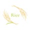 Rice logo design on white background, vector