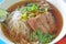 Rice noodle in Chinese traditional medicine Soup with Stew Pork